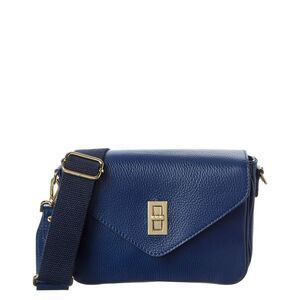 Italian Leather Crossbody, Blue